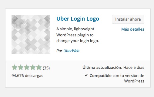 Plugin Uber Login Logo WordPress