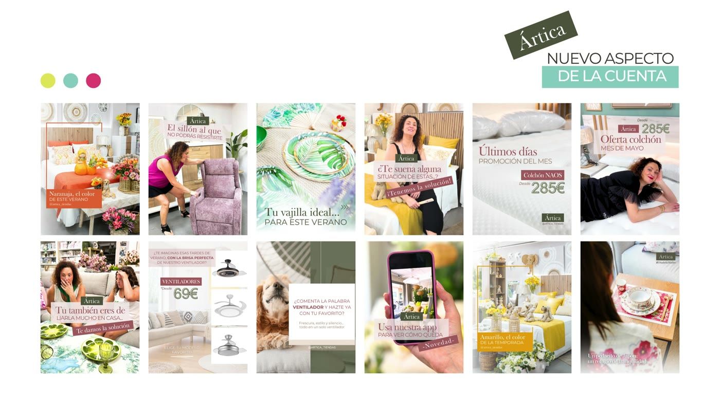 Nuevo aspecto de la cuenta de Instagram de Ártica con la identidad renovada