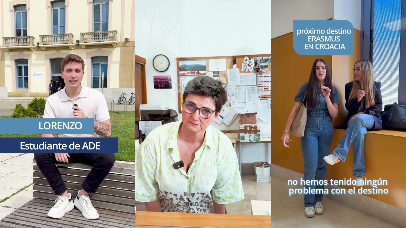 Reels con estudiantes y personal de la Facultad de Empresa y Gestión Pública de Huesca: Lorenzo, estudiante de ADE, y Erasmus en Croacia